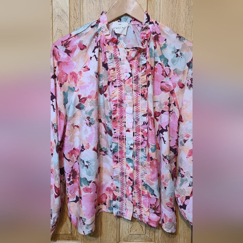 Easy Clothes Floral Ruffle Blouse - Picture 6 of 15